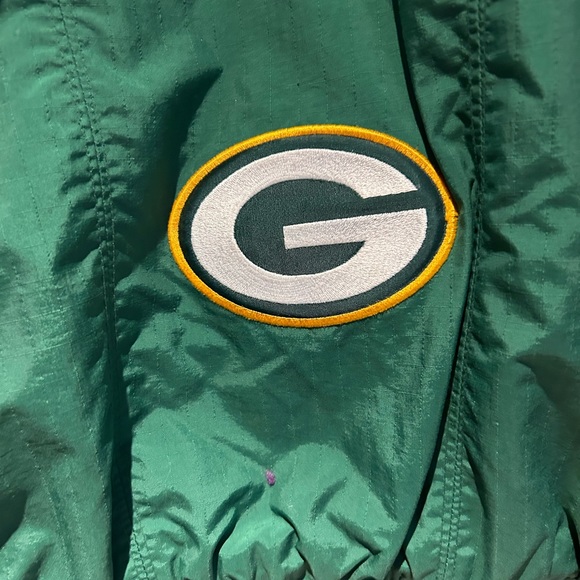Nike Other - Nike Men's Green Bay Packers Vintage Puffer Jacket Full Zip Green Yellow Size L